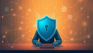 Conceptual image representing online privacy and security.