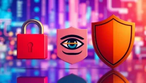 Biểu tượng bảo vệ thông tin trực tuyến.