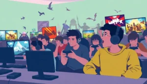 Cảnh game thủ đang chơi game mượt mà nhờ dịch vụ proxy giảm ping.