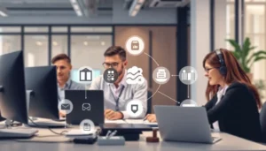 IT specialists working together to provide 24/7 proxy support services.