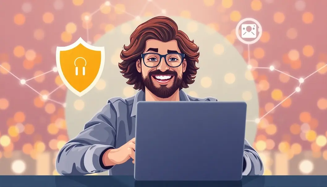 Hình ảnh người dùng hài lòng khi duyệt web an toàn.