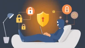 Hình ảnh phản ánh ý tưởng bảo mật và ẩn danh trên internet.