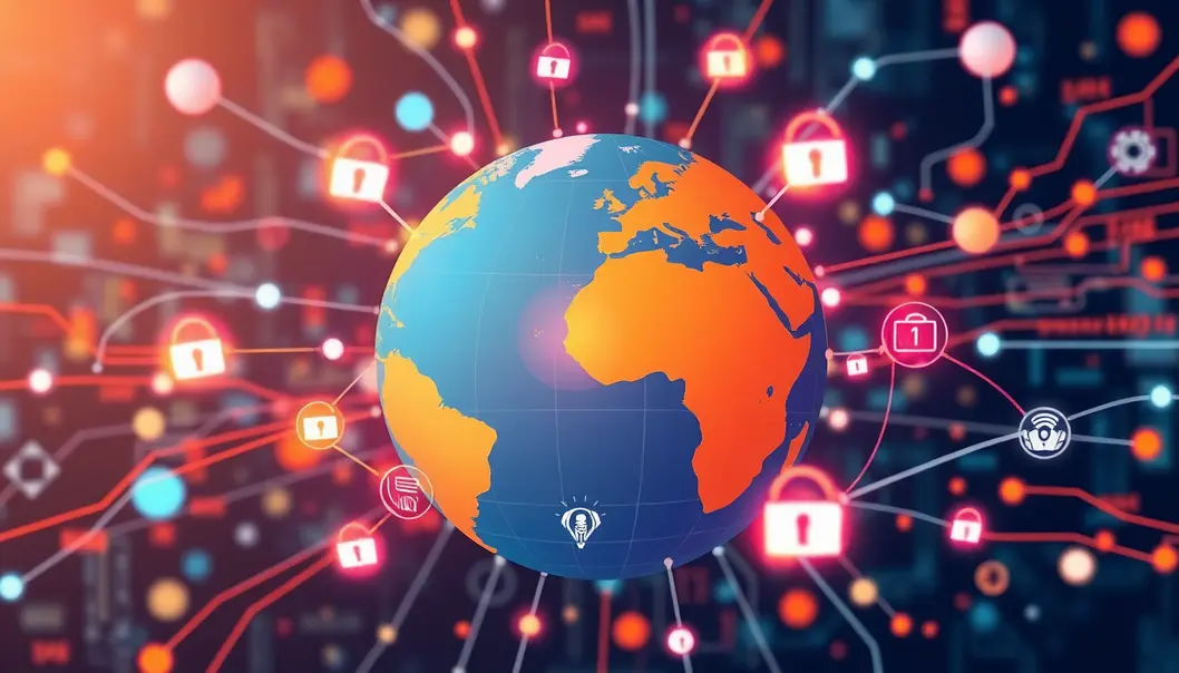 Hình ảnh đại diện cho kết nối toàn cầu qua proxy.