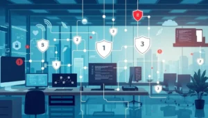 Hình ảnh collage mô tả các ứng dụng của proxy server trong môi trường doanh nghiệp.