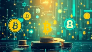 Bức tranh thể hiện tương lai của thanh toán bằng tiền ảo và tính bảo mật.