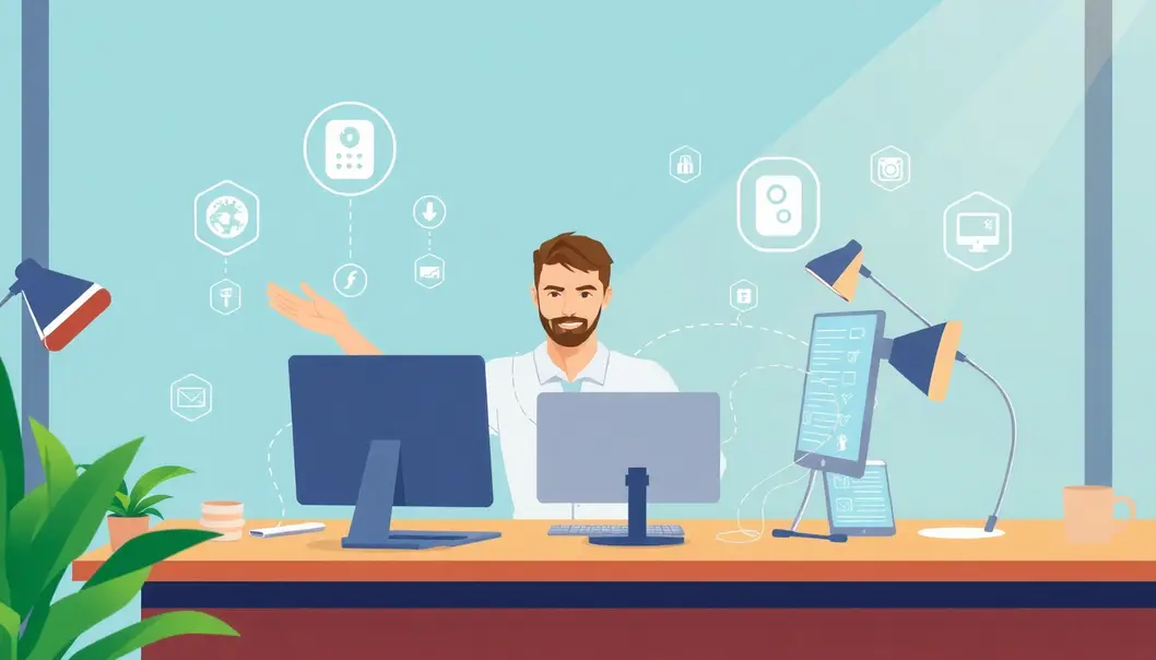 Môi trường làm việc hiện đại với kết nối proxy an toàn.