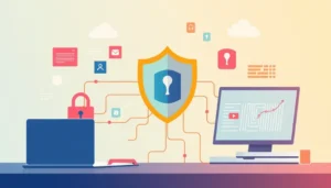 Biểu tượng đại diện cho kết nối an toàn và dịch vụ proxy.