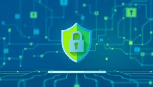 Bức ảnh thể hiện khái niệm bảo mật trực tuyến với một dịch vụ proxy no KYC.