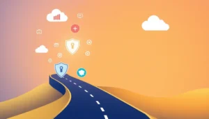 Hình ảnh mô tả sự phát triển và an toàn trong kinh doanh thông qua các giải pháp VPS.