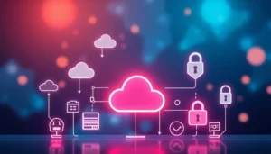 Hình ảnh biểu tượng công nghệ VPS và đám mây.