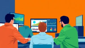 Nhóm chuyên gia IT đang phân tích dữ liệu về hiệu suất của VPS.