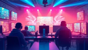 Dynamic gaming environment illustrating the excitement of online gaming with VPS.