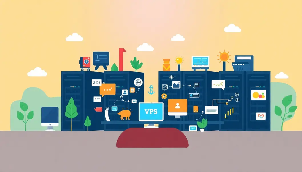 Hình ảnh tượng trưng cho sự ổn định và mạnh mẽ của dịch vụ VPS.