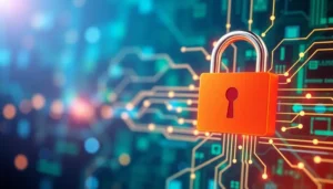 Biểu tượng an toàn kết hợp công nghệ.