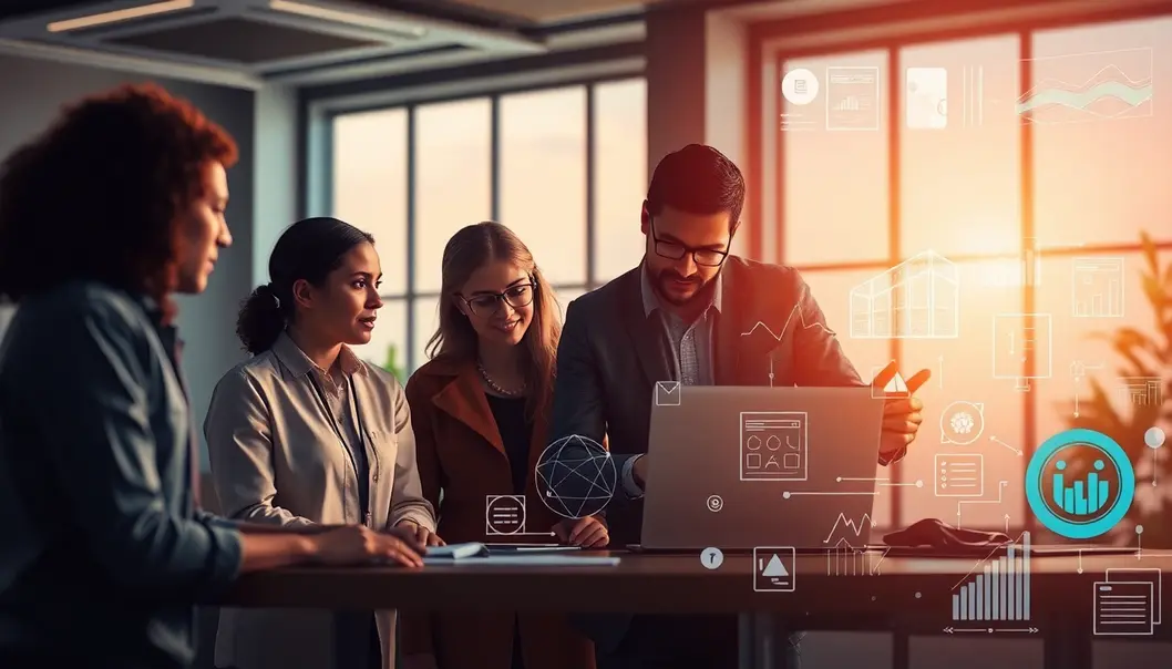 Nhóm chuyên gia làm việc cùng nhau trong một dự án deep learning.