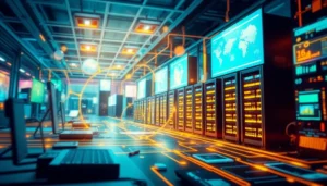 Khung cảnh làm việc sáng tạo với dịch vụ VPS cho rendering.