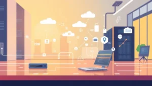 Quang cảnh hiện đại thể hiện các lợi ích của dịch vụ VPS Dedicated cho doanh nghiệp.