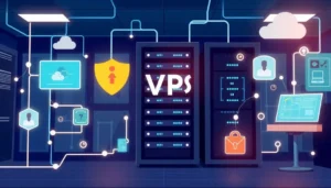 Mô tả hình ảnh bìa về dịch vụ VPS và sự an toàn, hiệu quả.