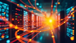 Illustration of high-speed internet connectivity with smooth data flow.