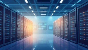 Mô tả hình ảnh môi trường server VPS hiện đại, phản ánh sự nhanh chóng và hiệu quả.